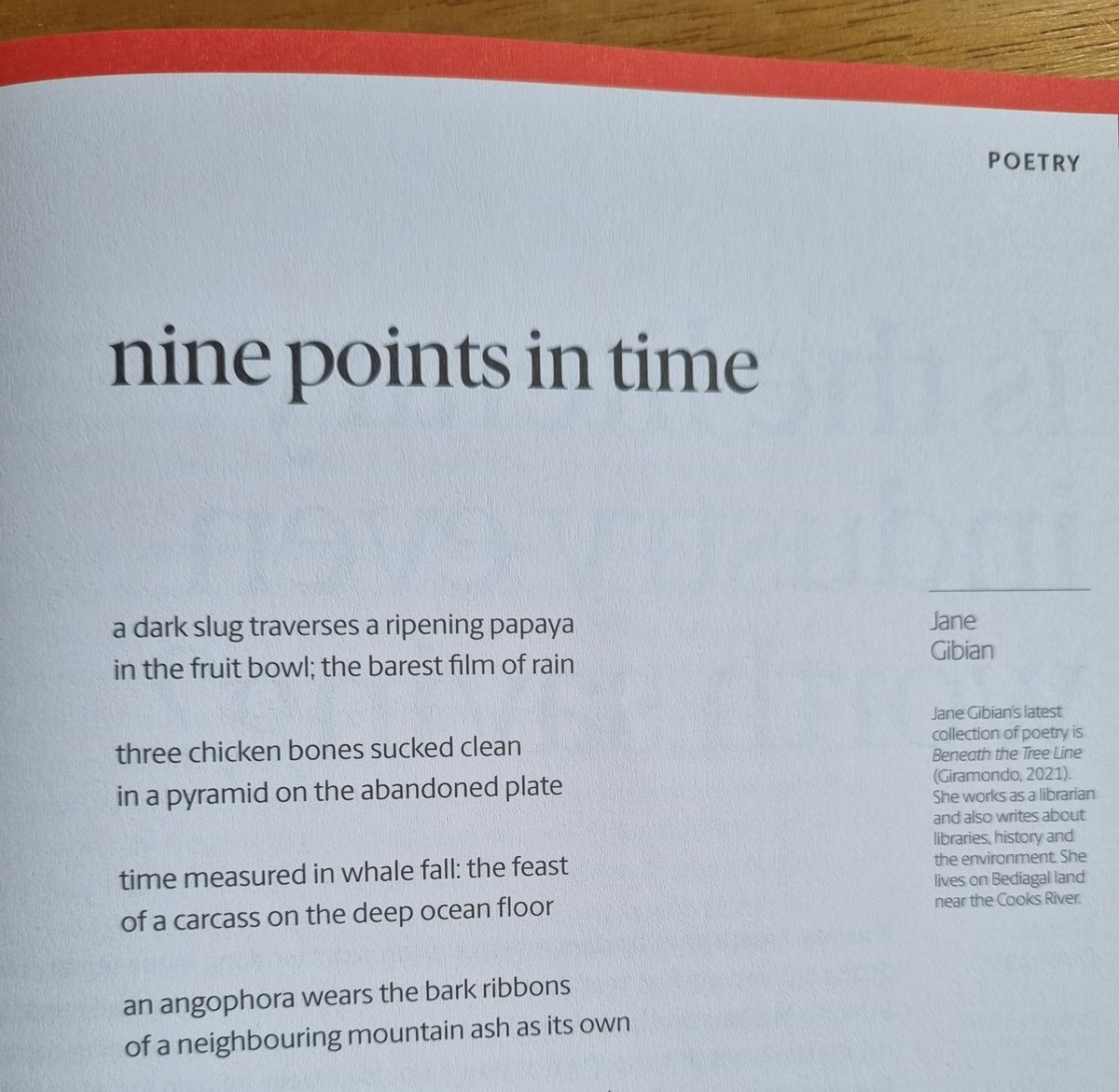 floweringgum's tweet photo. My poem 'nine points in time' is happily in the current @Meanjin, with beautiful new design. Many thanks to the editors. https://t.co/6Ic76TPQtw @GiramondoBooks https://t.co/nvbgYTmdAS