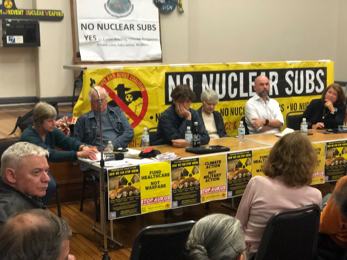 Opposition to the disastrous and deeply dangerous AUKUS deal is rapidly growing - a packed Redfern TH this afternoon #StopAUKUS