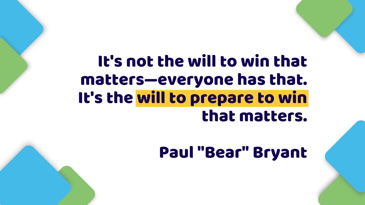 Hello on Sunday!

How important is the will to prepare vs talent?