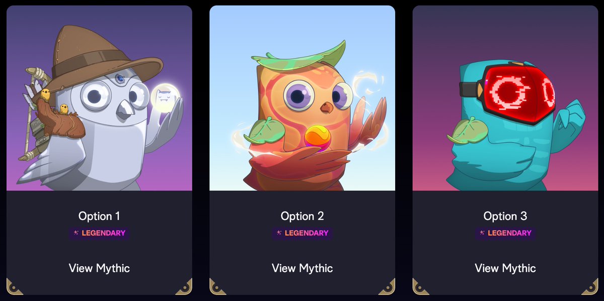 It's <a href="/moonbirds/">Moonbirds</a> Mythic minting time! NGL kinda love them all...! 😅