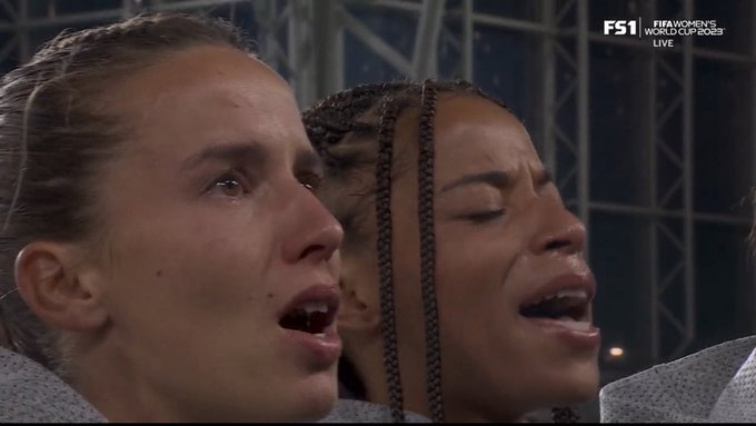 Copa90's tweet photo. 🇵🇹 This is what it meant for Portugal to hear their anthem at their first ever Women's World Cup https://t.co/D40xuYzbiQ