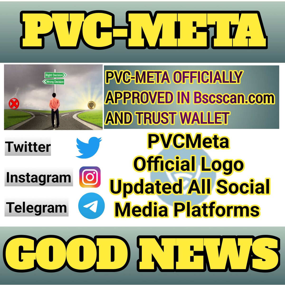 RAMESHK26185514's tweet photo. https://t.co/urez4te22w

PVCMeta Going to Next Level Soon 💥
PVCMeta Logo Listing all official Social media ✅
PVCMeta Approved in TRUST WALLET and https://t.co/DL0wjmv2n1 🚀
PVCMeta Token farming increasing Soon ✅
Be Ready 📢 https://t.co/ix96khrQP8