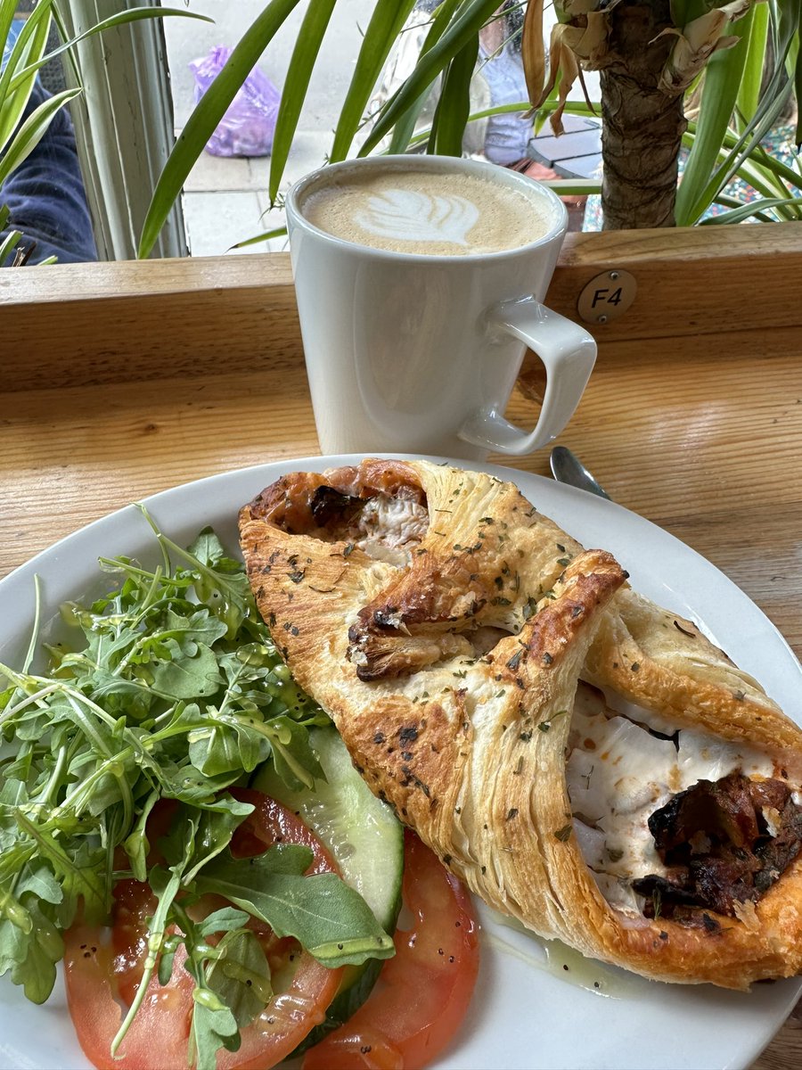 A few more new vegan savouries on counter including this caponata filled with aubergines, tomatoes and vegan cheese. Come in to try our new recipes if you are in town.  #vegan