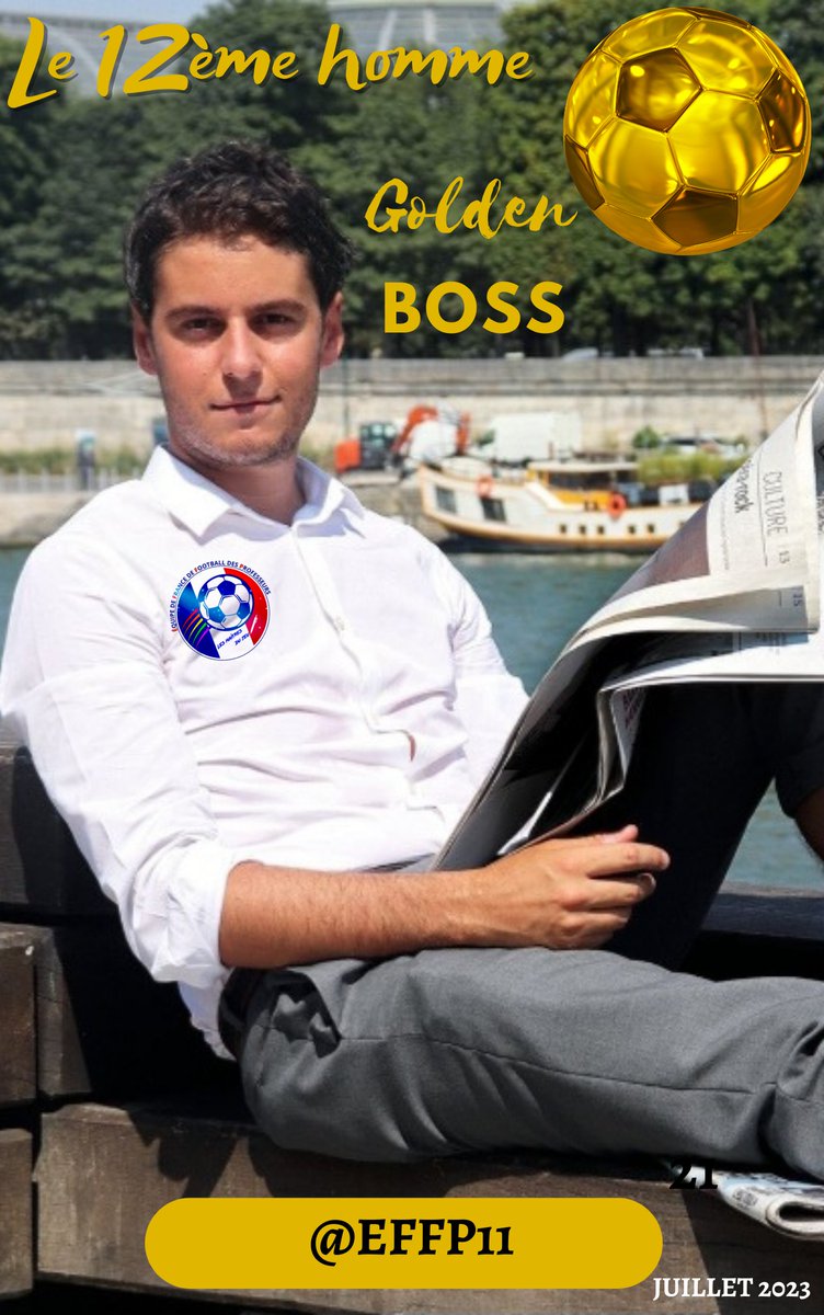 EFFP11's tweet photo. 🫠Bonjour
Le 12ème homme de l'@EFFP11
@GabrielAttal
💙🤍❤️✒️
#goldenboss https://t.co/e90baNw0T6