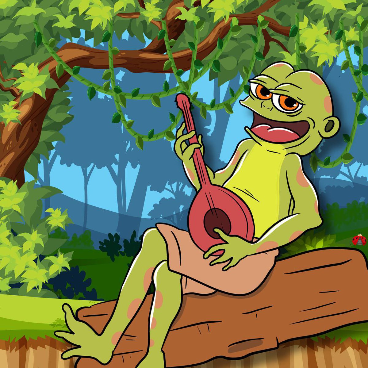 If you hear a croaking sound, it’s likely from Ole’ $HOPPY 

He can meme better than he can sing, that’s for sure 🪕 

#HOPPY #Crypto #Memecoin