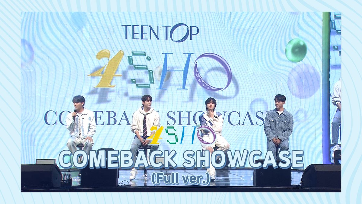 TEEN TOP(틴탑) - 4SHO COMBACK SHOWCASE l full ver.

💜 youtu.be/-3cZ2BC3GIE

#TEENTOP #틴탑 #4SHO #휙 #HWEEK