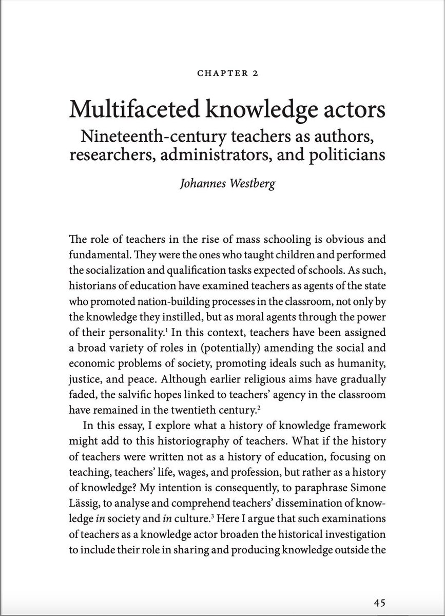 History of Knowledge & Education (@hok_hoed) on Twitter photo In this new edited volume from <a href="/nhknowledge/">Lund Centre for the History of Knowledge (LUCK)</a>, “Knowledge Actors: Revisiting Agency in the History of Knowledge, <a href="/Dr_JWestberg/">Johannes Westberg</a> provides a chapter on the role of teachers as knowledge brokers in the 19th century.
Available w open access: portal.research.lu.se/en/publication… In this new edited volume from <a href="/nhknowledge/">Lund Centre for the History of Knowledge (LUCK)</a>, “Knowledge Actors: Revisiting Agency in the History of Knowledge, <a href="/Dr_JWestberg/">Johannes Westberg</a> provides a chapter on the role of teachers as knowledge brokers in the 19th century.
Available w open access: portal.research.lu.se/en/publication…