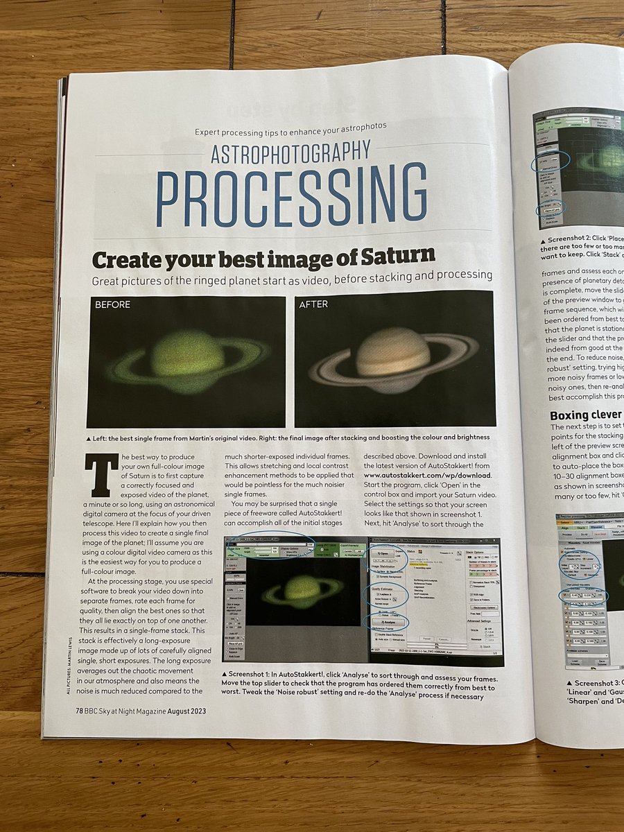 With Saturn coming into the evening skies in the next few months <a href="/skyatnightmag/">BBC Sky at Night Magazine</a> have published my beginners guide to turning your captured video into a final stacked and processed image. August edition p78