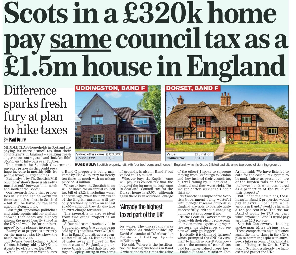 AgentP22's tweet image. You know how the SNP always claim that council tax in Scotland is cheaper than England?

Well, guess what?