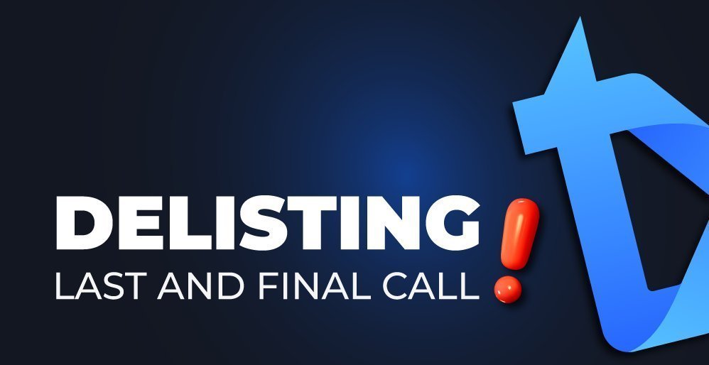 🚨 Last and Final Call! 🚨

The following projects will be delisted, effective the 2nd of August!

$BNC, $AIB, $XLPG, $BPIT, $DAE, $CY, $DOWA, $JGC.      

Please withdraw your funds before the 2nd of August!      

👀 txbit.medium.com/e5ffc4b93cf0