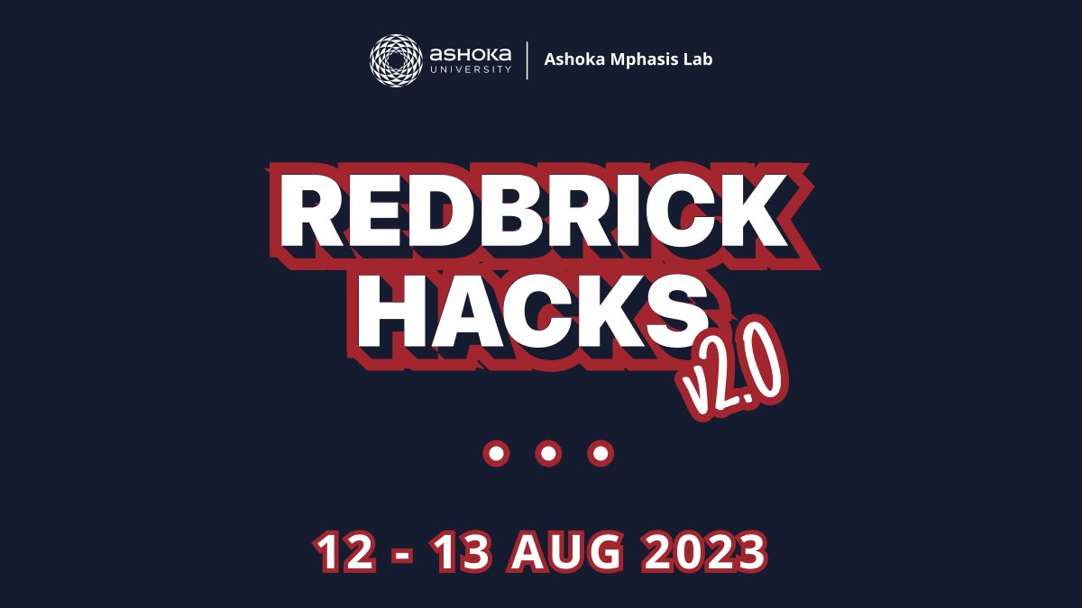 AshokaUniv's tweet photo. Join us for RedBrick Hacks 2023 at Ashoka University and take part in a 24-hour hackathon where you can learn, collaborate, and build innovative projects for a better India.
Register Now: https://t.co/gjHgz2xXlY
#AshokaUniversity #RedBrickHacks #Hackathon #RBH2023 #SustainableTech