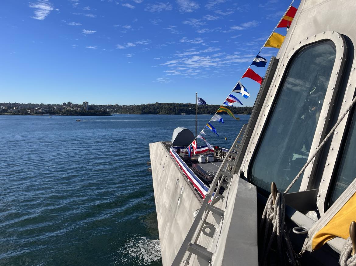 chrisgreatrex's tweet photo. Historic moment 1st @USNavy ship Commissioning in Australia. The #USSCanberra.
Reflecting the deep 🇦🇺🇺🇸 connection and today marks another milestone in our enduring friendship.
@Australian_Navy @Austal_USA @Austal @AmChamAU https://t.co/jwAqkMDkNB
