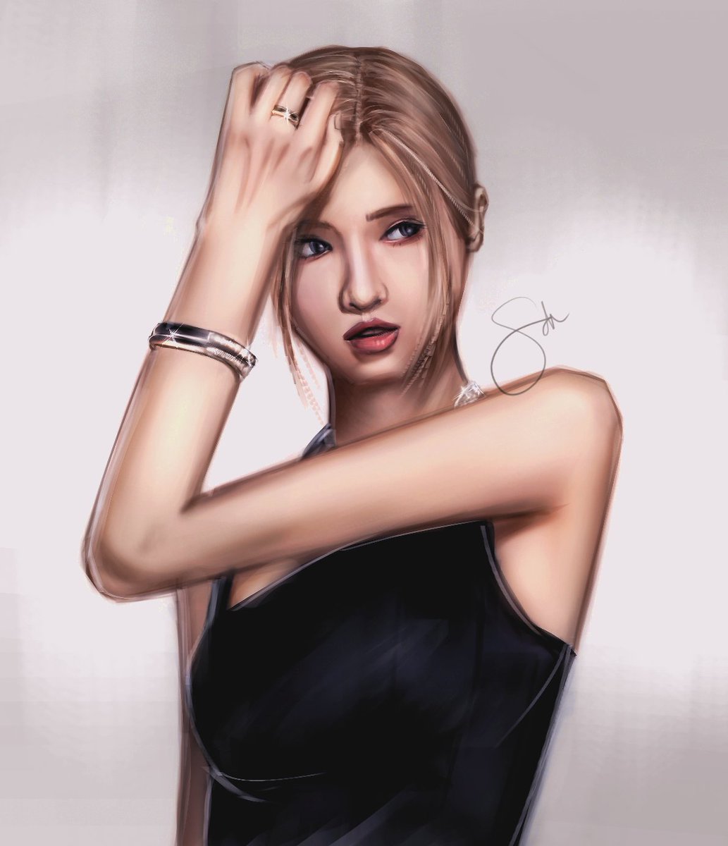 Cback for a while with rosé.                         #rose #BLACKPINK #BLACKPINK_BORNPINK #Blackpinkrosé #drawing #Potrait #illustration #ArtoftheRogue #art #ArtistOnTwitter