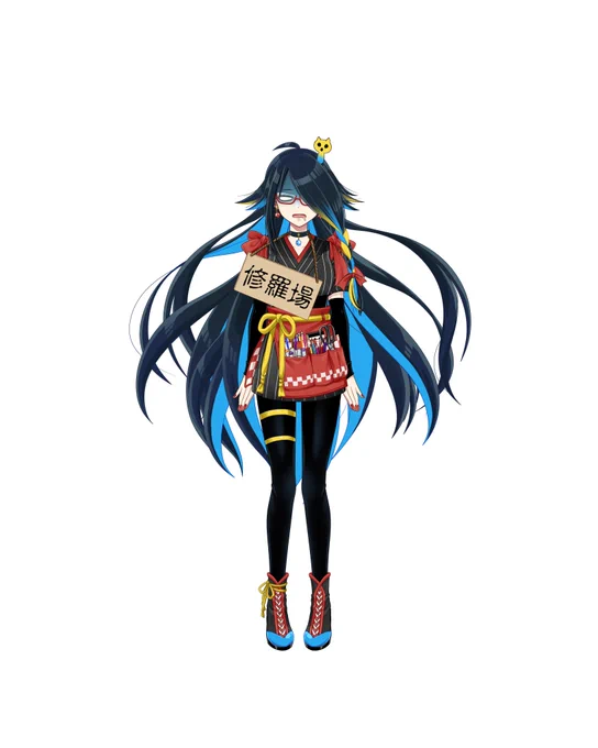 仕様のせいとはいえ顔見えてないのどうなん?と言われた事があるのであげ直しときますね。 #絵の茶