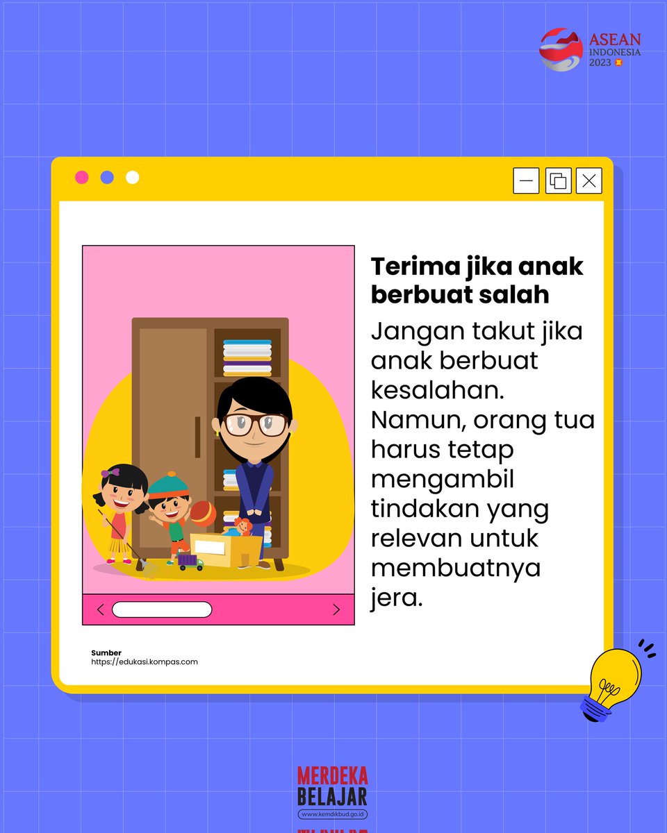 Ibu dan Ayah, mendidik anak untuk belajar mandiri dapat dilakukan sejak dini. Dalam proses menuju kemandirian, anak akan belajar menghadapi berbagai situasi dan kondisi lingkungan sampai ia mampu berdiri sendiri dan tidak tergantung pada orang lain. Anak yang mandiri berarti