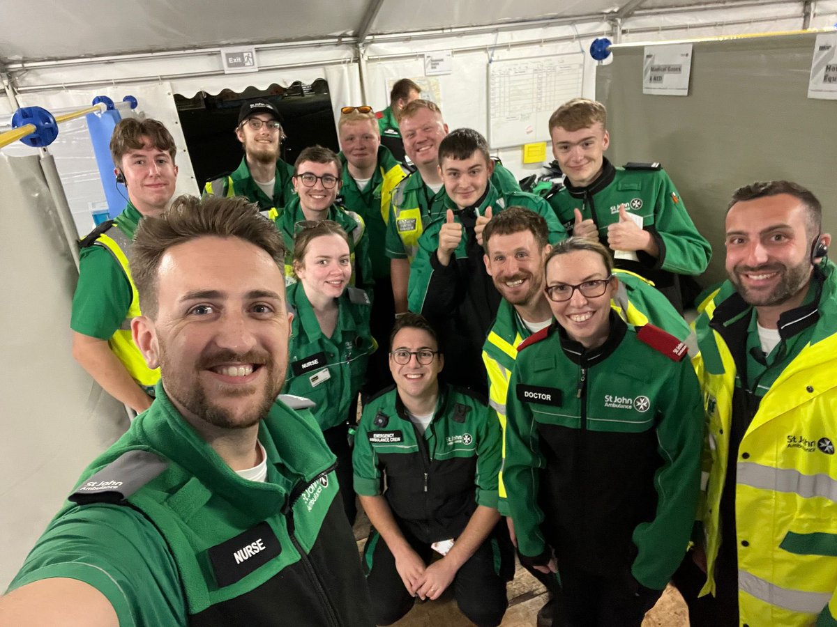 None of us have sunk in the mud yet but our healthcare professionals and the rest of the volunteer team are having a great time @tramlines while providing clinical care to those attending @Dr_Hannah87 @ReeceJepson @ZeeshParamedic @Jack_Lockley_