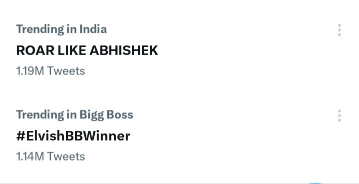 AanyaShree's tweet photo. Trending in India 🔥
#AbhishekMalhaan VS #ElvishYadav 

ROAR LIKE ABHISHEK
#AbhishekIsTheBoss 
#BiggBossOTT2 
#JioCinema https://t.co/Hjj130x9N3