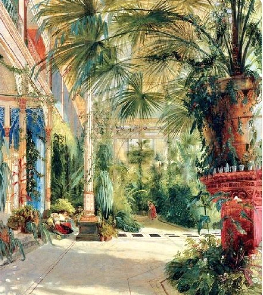 Letnapark's tweet photo. Er war ein begnadeter Maler. -  Max #Liebermann 

Carl #Blechen *29.7.1798 - 23.7.1840 Berlin

[Palmenhaus, Pfaueninsel, Berlin 1832] https://t.co/jGYVTr6BXN