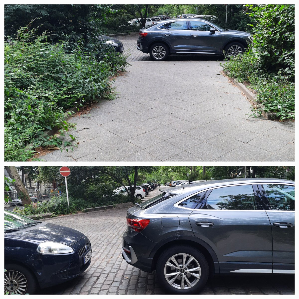 Lilithone's tweet photo. Die Dame mit dem Rollator musste umkehren. #Xberg #AutoProblem Mittelstreifen #Gneisenaustrasse https://t.co/Feh4MMlUqR