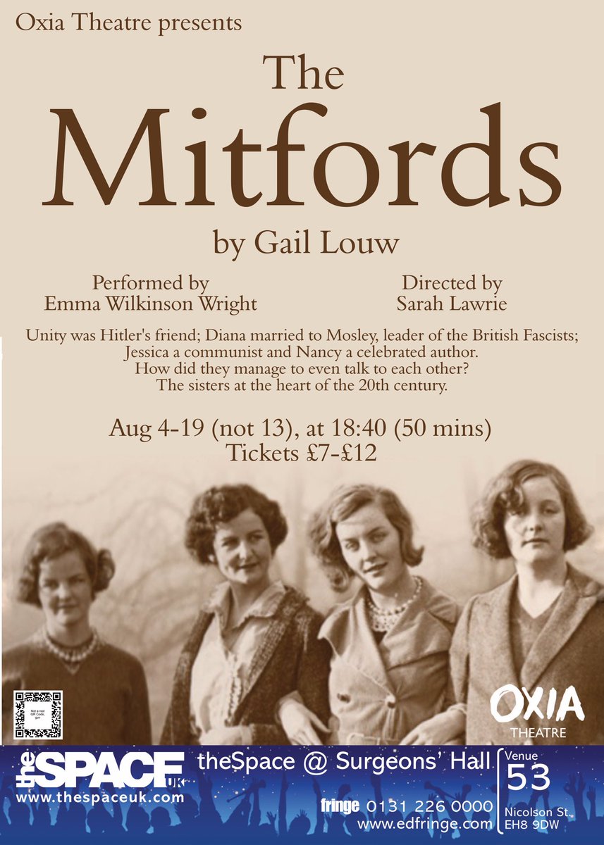 Oxia Theatre (@oxiatheatre) on Twitter photo Heading to rehearsals today with <a href="/La_Lawrie/">Sarah Lawrie</a> for The Mitfords. A stunning piece by <a href="/gailzalouw/">Gail Louw</a> <a href="/edfringe/">Edinburgh Festival Fringe</a> <a href="/theSpaceUK/">theSpaceUK</a> from Aug 4st. Am LOVING the challenge: 4 women: Unity, Diana, Jessica, Nancy, and 4 distinct voices. It’s a performance & vocal marathon. In the very best of ways. Heading to rehearsals today with <a href="/La_Lawrie/">Sarah Lawrie</a> for The Mitfords. A stunning piece by <a href="/gailzalouw/">Gail Louw</a> <a href="/edfringe/">Edinburgh Festival Fringe</a> <a href="/theSpaceUK/">theSpaceUK</a> from Aug 4st. Am LOVING the challenge: 4 women: Unity, Diana, Jessica, Nancy, and 4 distinct voices. It’s a performance & vocal marathon. In the very best of ways.