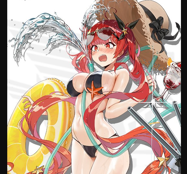 ホノルル(アズールレーン) 「ホースつかってエロいことしてる女ってんならアズールレーンのホノルルが居ましたね」|Atra(Ys)のイラスト