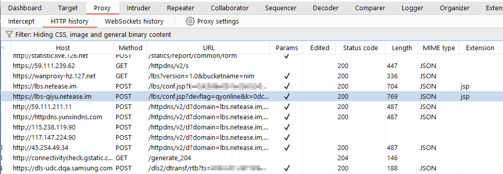 haxrob's tweet photo. To intercept HTTP/S traffic, initially went with Burp Suite which acts as a HTTP proxy.  

Can't see requests to their servers.  It seems that the analytics libraries used  obey the global HTTP proxy server settings but not the main code. 

MITMProxy solves the issue.  

(10/n) https://t.co/OWzdGfiiLD