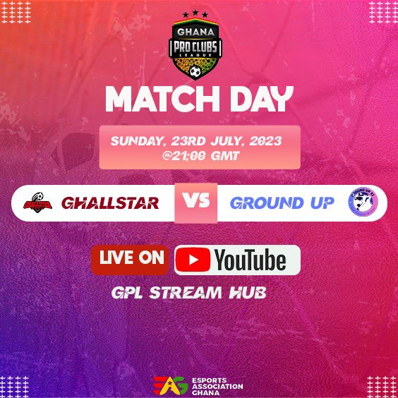 Ghanaproclubs's tweet photo. Ladies and gentlemen, it’s the second day of the tournament and we are here with three entertaining and competitive matches…
@ClubdeUltimo vs @BerekumMilan 
@abrimgengfc  vs @msftsfc 
@GHallstar vs @groundupxi 
#GPL2023 #FIFA23 #proclubs 
Are you ready? https://t.co/I0AZ8Ue523