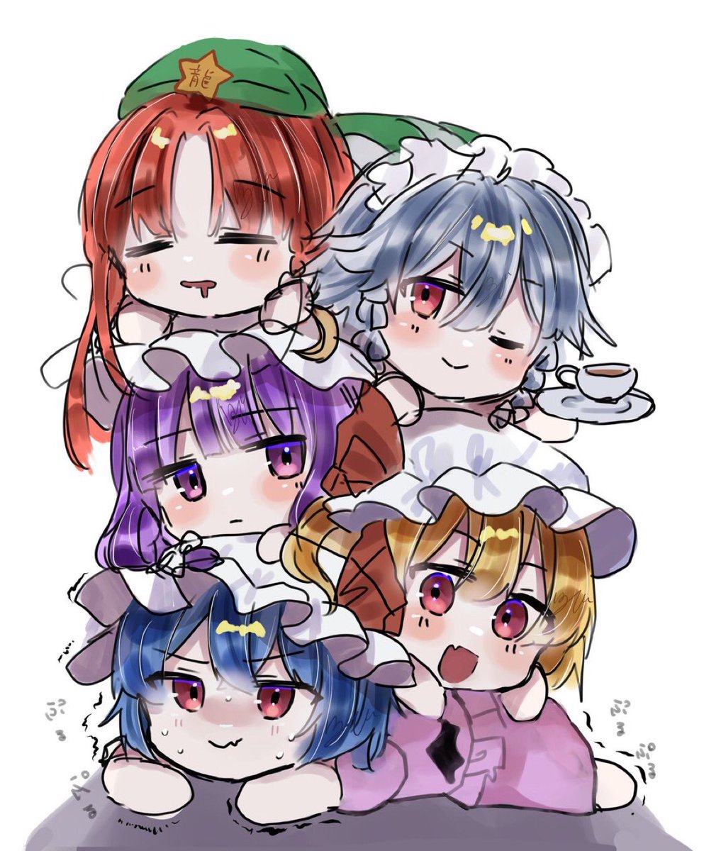 フランドール・スカーレット ,紅美鈴 ,十六夜咲夜 ,パチュリー