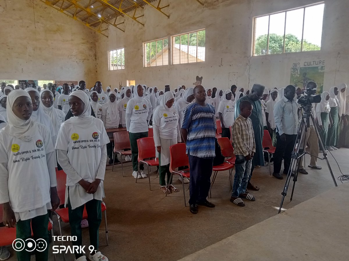 SeydiGassama's tweet photo. #Gambia #Kafuta Lancement du Club des droits humains de Kafuta Upper and Senior Secondary School. Parade dans la ville et Week-end de formation. Human Rights Friendly Schools Project, #AmnestyInternational #MoBSE, @AmnestySenegal @AmnestyWARO @AgnesCallamard @DeproseM https://t.co/gtszbwAXFU