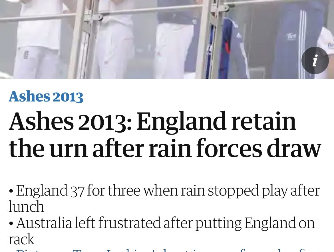 Just a reminder if ya bleating about the rain today #ashes2023 #engvsaus