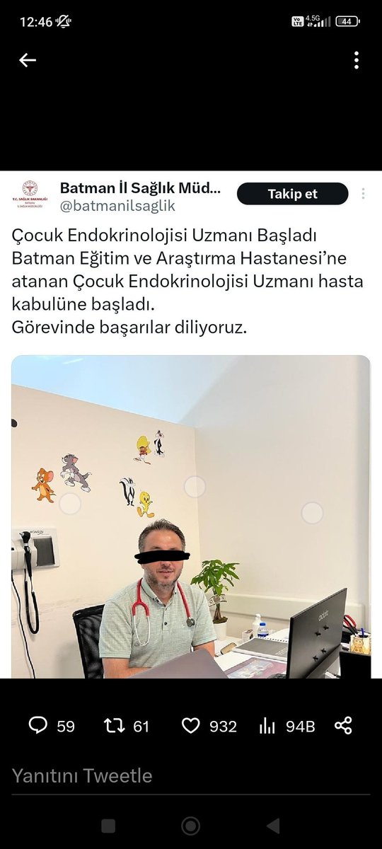 Olay sabah saatlerinde kendisini endokrinci olarak tanıtan erkek bir şahsın batman il sağlık müdürlüğüne gelmesiyle başladı. İşlemleri tamamlanan zanlı hastaneye geçerek görevine başladı.