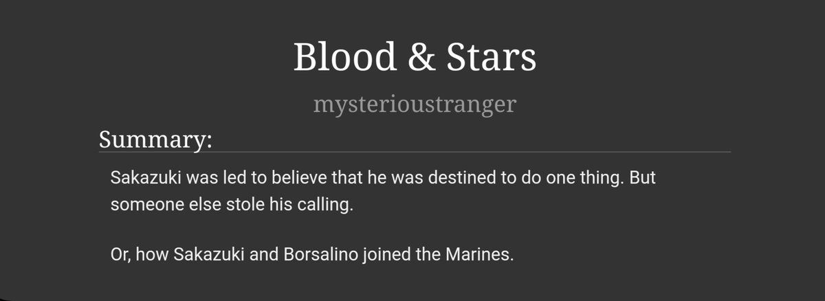 rated M, akainu | sakazuki & kizaru | borsalino, 3.6k (chapter 1), heavy angst, origins story (read the tags for this one)

For MW2023 Day 1 prompt: fate/chance! Read on Ao3 (below) 🔗⬇️