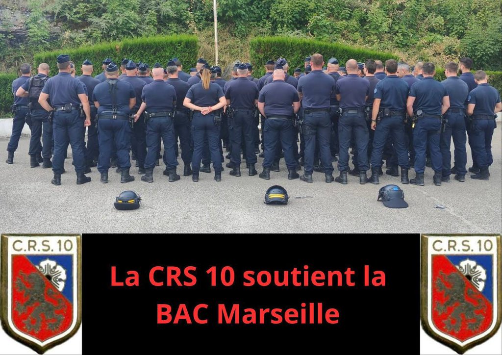 ActuFDO's tweet photo. 🇫🇷 Les #Policiers de la #CRS10 soutiennent leurs collègues de #Marseille ! #SoutienFDO https://t.co/k8K3pfVdhm