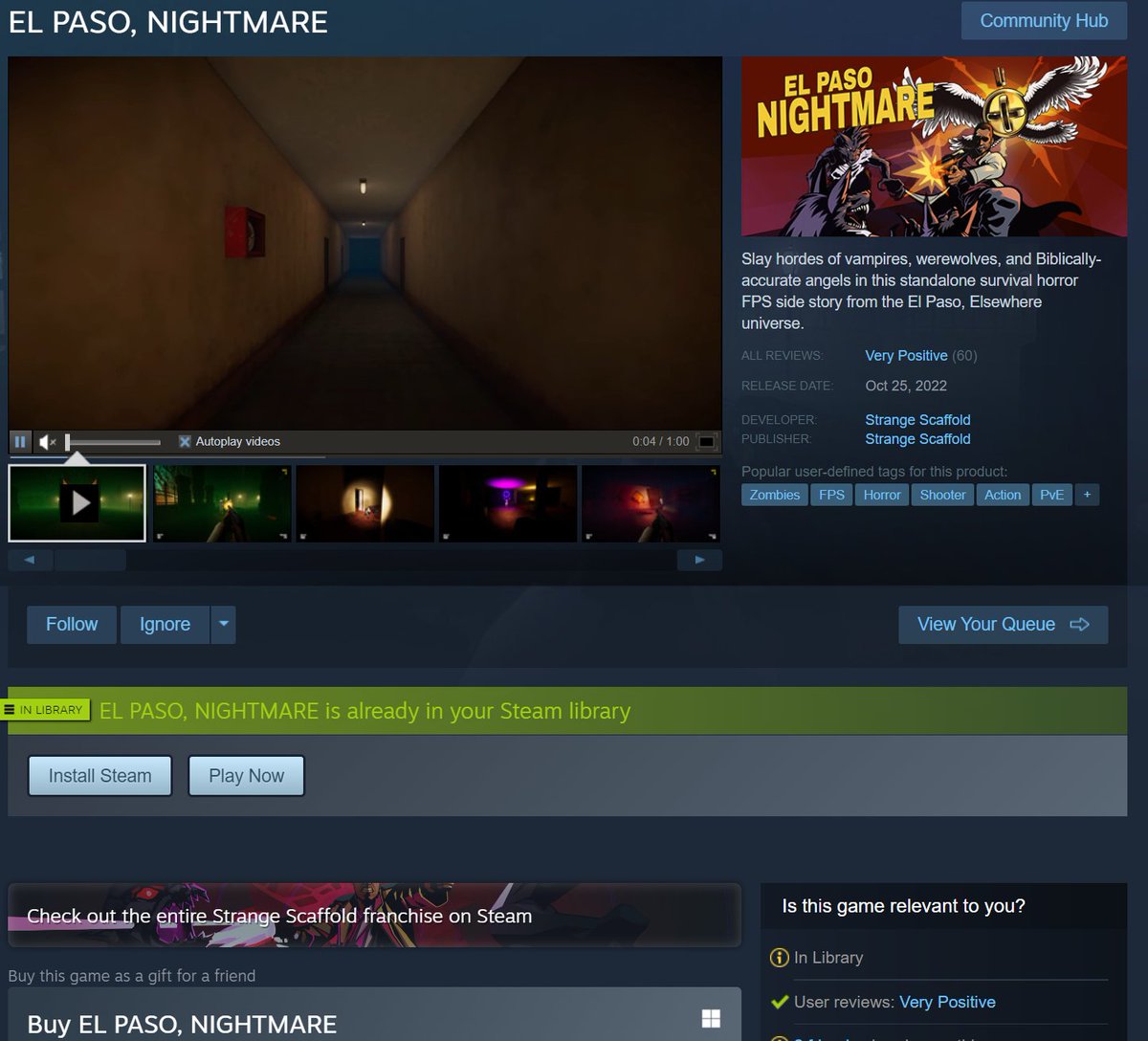 OH HEY, DID ANYONE ELSE KNOW THAT SEVERAL STRANGE SCAFFOLD GAMES (including the prequel to El Paso, Elsewhere) ARE ON A DISCOUNT FOR THE NEXT 30 HOURS?

BECAUSE I DID NOT.

GET ON THAT.