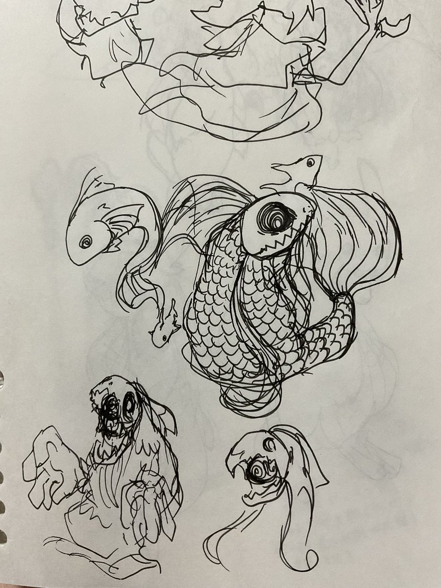 tabi_dori's tweet photo. 魚っぽいのと獣っぽいの https://t.co/RcAzk0tDd5