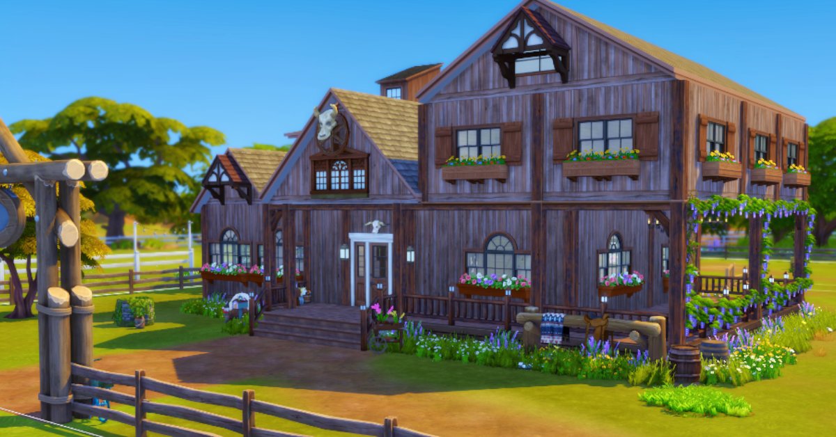 MoonsLight_x's tweet photo. Ich habe mich an einer Shell für eine #Ranch mit dem neuen #Pferdepack in #Sims4 probiert. Hier die Ergebnisse. Die Ranch bietet ausreichend Platz für große Familien und im Stall ist Platz für 4 Pferde und #Zwergziegen und #Schafe.
Galerie ID: MoonsLightX

#Sims4HorseRanch #ts4 https://t.co/4om41Wjh5V
