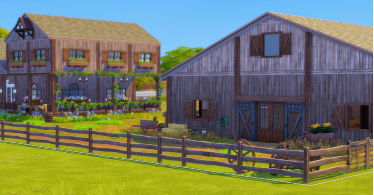 MoonsLight_x's tweet photo. Ich habe mich an einer Shell für eine #Ranch mit dem neuen #Pferdepack in #Sims4 probiert. Hier die Ergebnisse. Die Ranch bietet ausreichend Platz für große Familien und im Stall ist Platz für 4 Pferde und #Zwergziegen und #Schafe.
Galerie ID: MoonsLightX

#Sims4HorseRanch #ts4 https://t.co/4om41Wjh5V