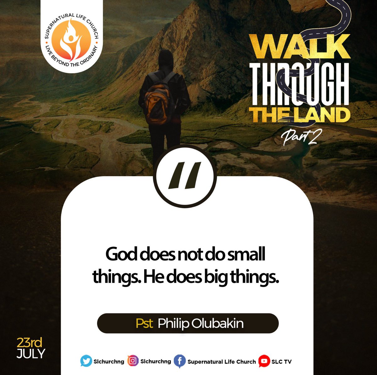 slchurchng's tweet photo. Excerpts from today’s sermon.
#slcsermon
#withoutwalls
#theslcexperience
#supernaturallifechurch https://t.co/3bR6E4AL6G