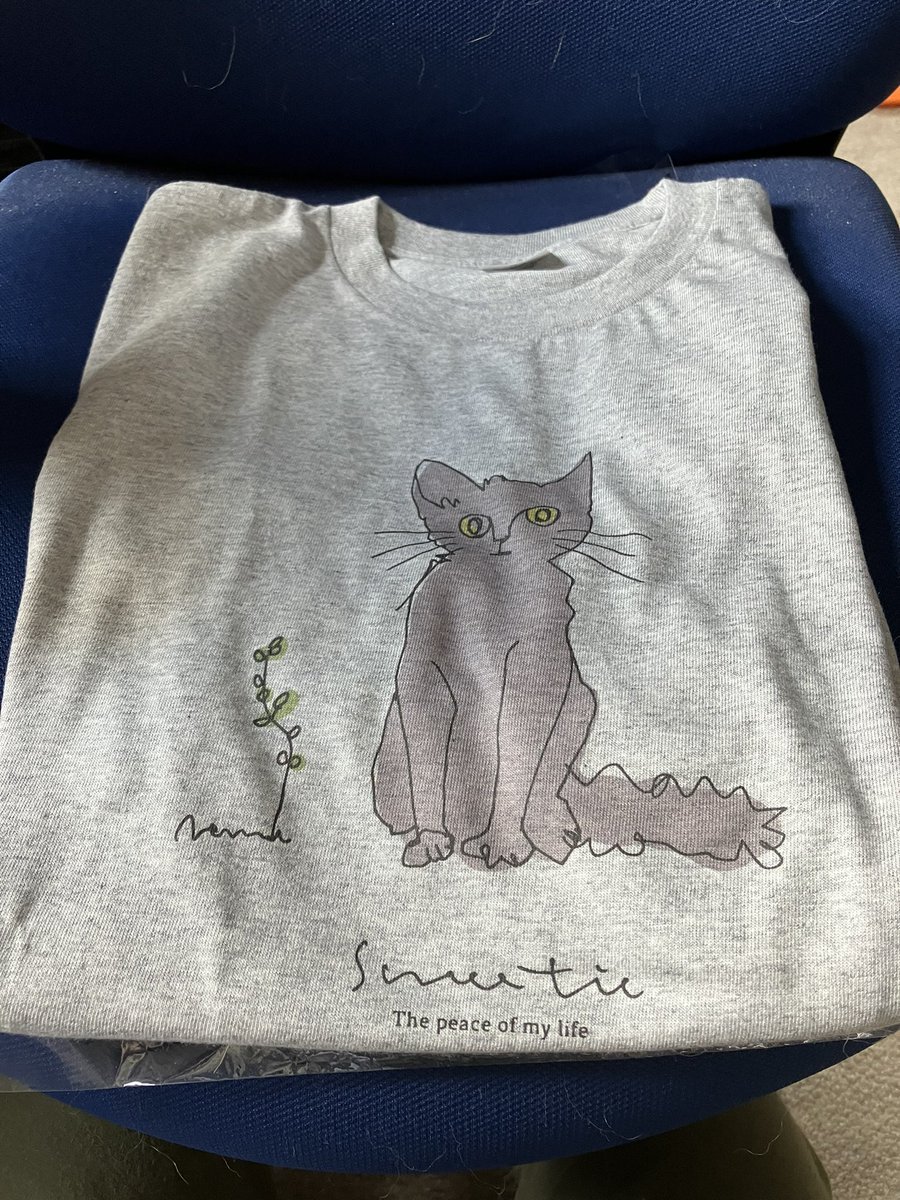 tanuochan2's tweet photo. そごう横浜ねこ展3週目(7/23まで)で、ねこTシャツを購入❣️
うちの子にそっくりかなぁ❓
#そごう横浜ねこ展
#catcorp
#ねこTシャツ https://t.co/gD64qaT8kb