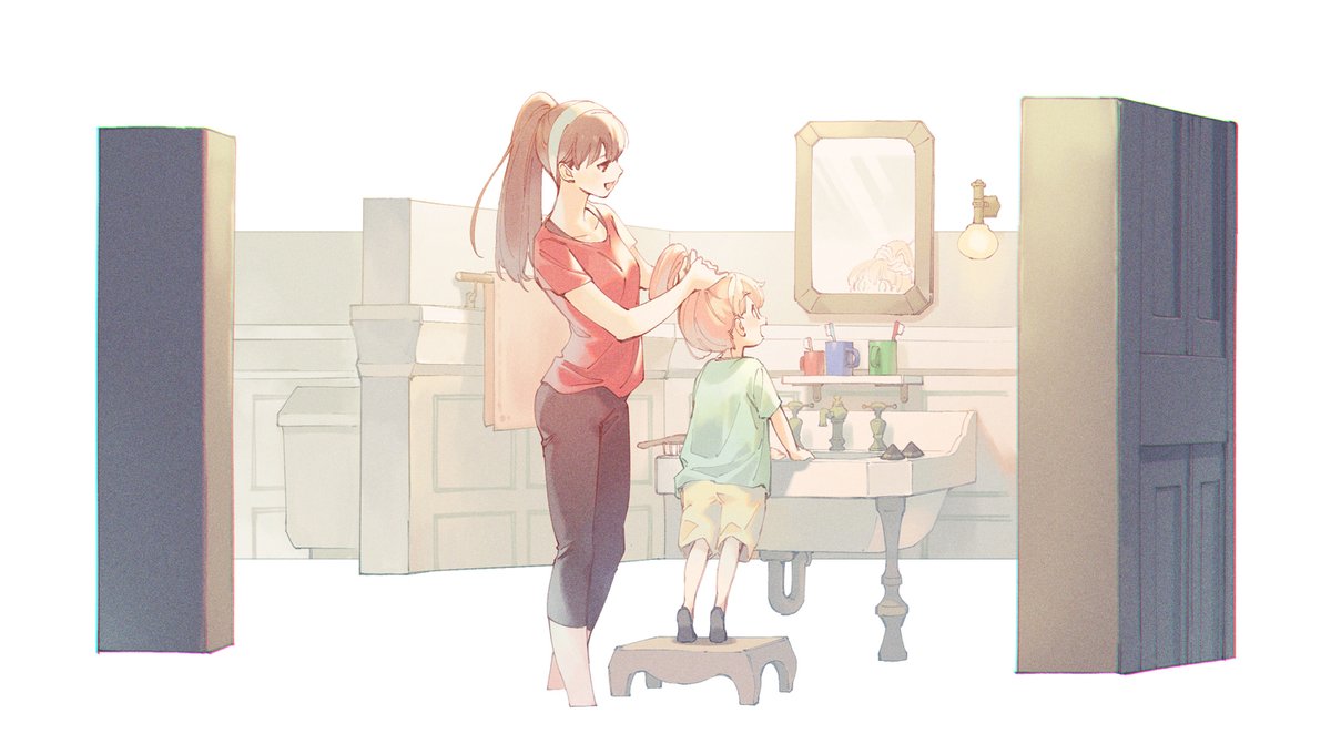 アーニャ(SPY×FAMILY) ,黄昏|ロイド・フォージャー(SPY×FAMILY) ,ヨル・フォージャー(SPY×FAMILY) 「この目が選んだ景色」|墓の下のcのイラスト
