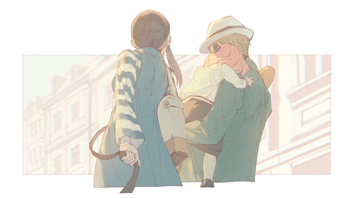 アーニャ(SPY×FAMILY) ,黄昏|ロイド・フォージャー(SPY×FAMILY) ,ヨル・フォージャー(SPY×FAMILY) 「この目が選んだ景色」|墓の下のcのイラスト