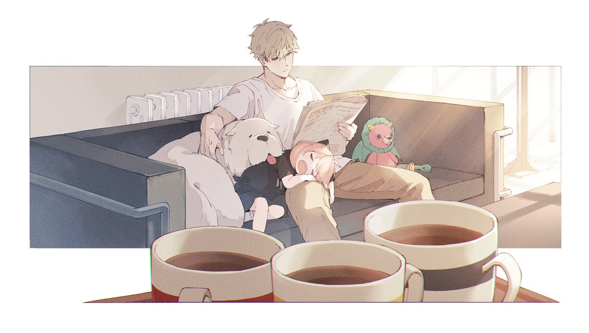 アーニャ(SPY×FAMILY) ,黄昏|ロイド・フォージャー(SPY×FAMILY) ,ヨル・フォージャー(SPY×FAMILY) 「この目が選んだ景色」|墓の下のcのイラスト