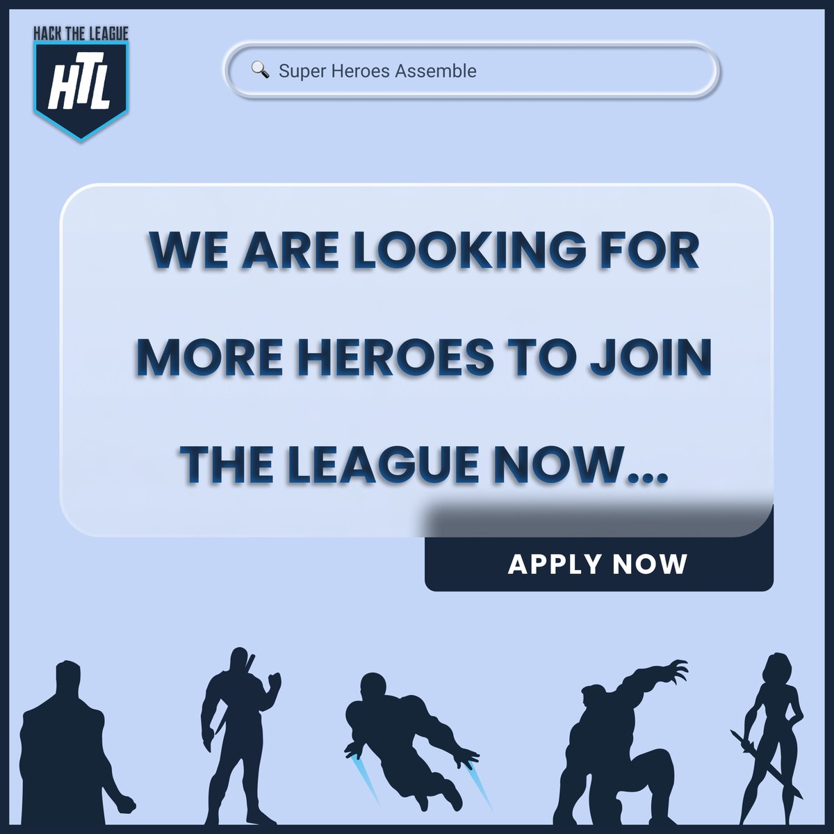 Hack Heroes Assemble!
Hack the League is extending our team and looking for passionate individuals to join us on this epic journey to HTL Chapter 3! 

If you are a designer, content writer, or Web Dev - fill out the form in reply now to become a League Hero! 📝 #HackTheLeague
