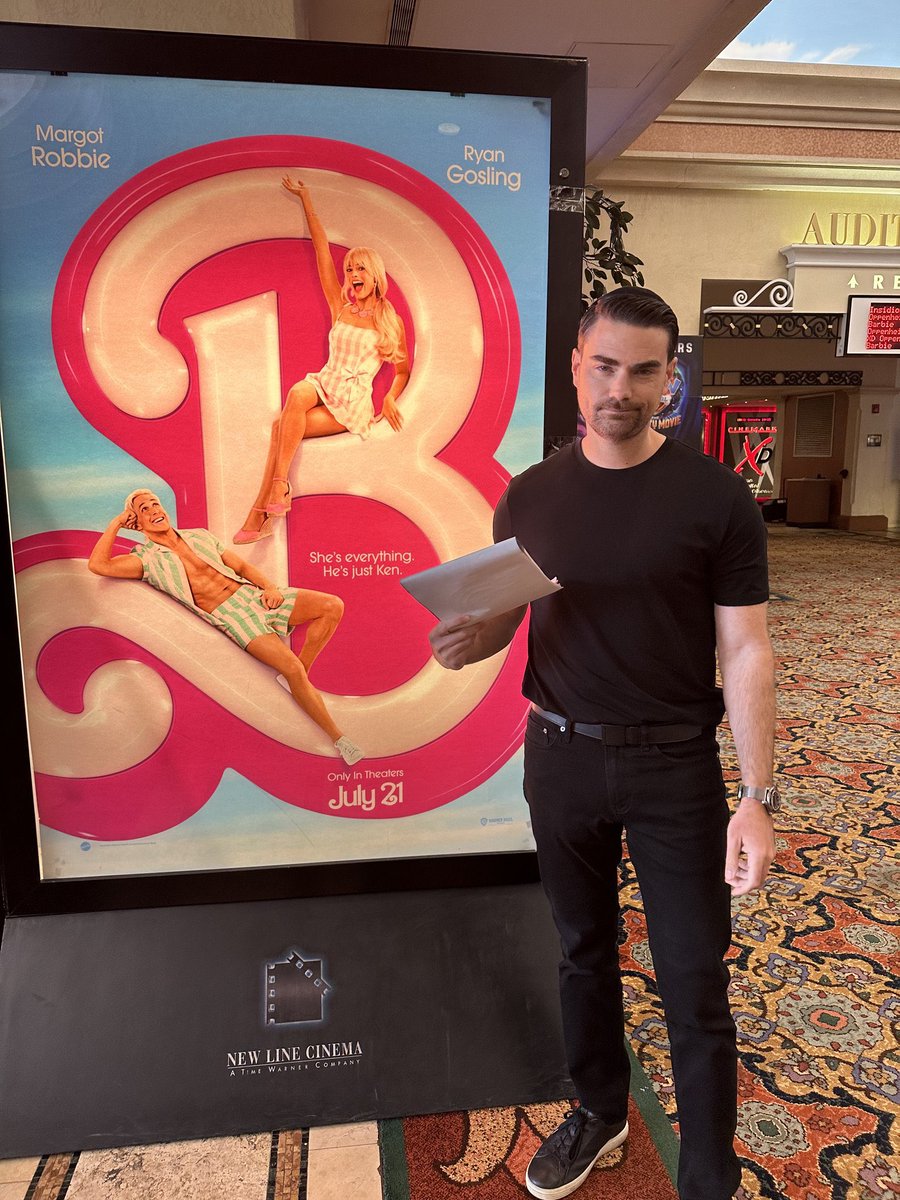 EmotingEm's tweet image. I know we all know that the #Barbie movie PR team knocked it out of the park, but can we please find out how much it cost to get Ken Shapiro to go to the movie in full cosplay and then make a 45 minute “but what about Ken” reaction video?
