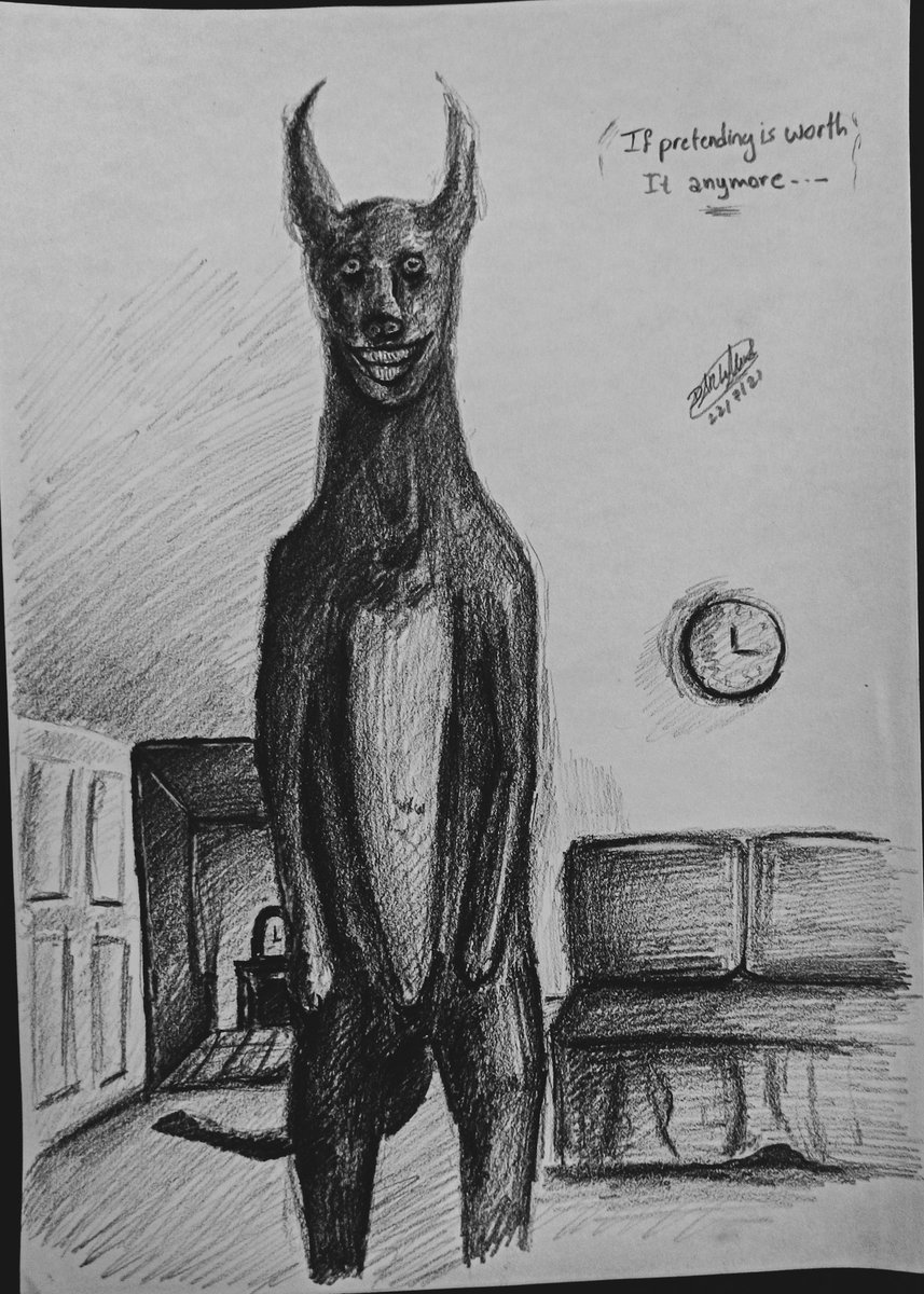 darkmindarts's tweet photo. "Not your dog" sketch https://t.co/dBoX6HeUmW