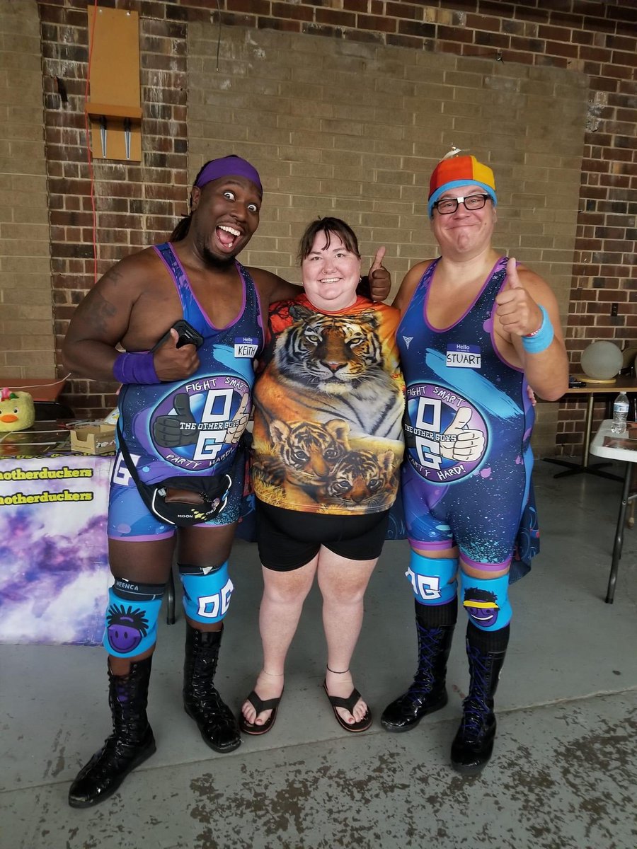 other_guys_tag's tweet photo. Huge thank you to the fans last at Wrestling Evolution LLC in Denver, NC! Your energy was powerful. And I’m pretty sure we gained some new members of the OG Squad! #TheOtherGuys👍🏾👍🏻 #TheOGSquad #FightSmartPartyHard https://t.co/ynP0IrEMHI