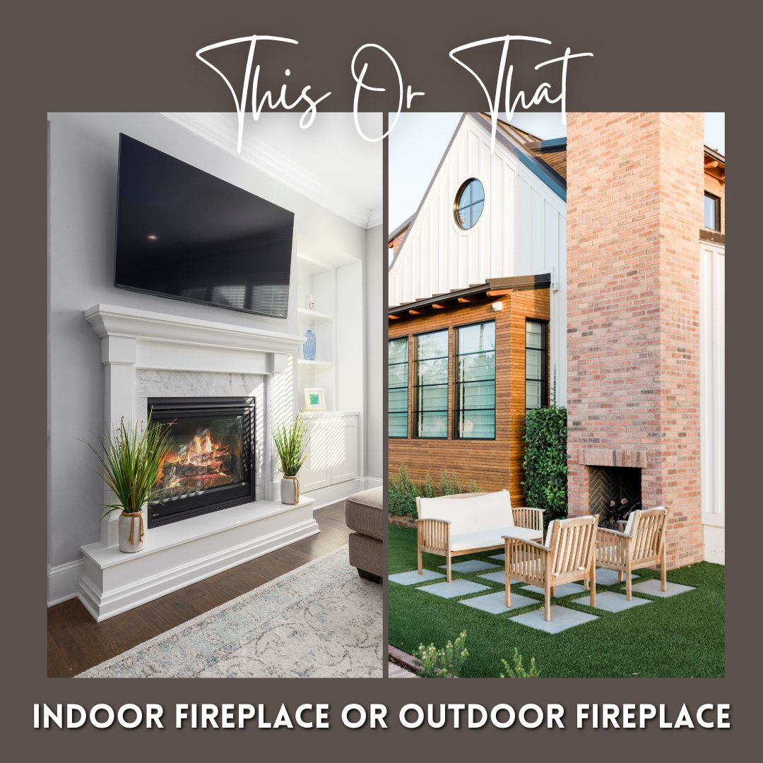 Would you rather have an indoor fireplace or an outdoor fireplace? Comment below why you chose your choice!

#fireplace #indoorfireplace #outdoorfireplace #outdoorpatio #thisorthat #questionprompt #cozyhome #amberwalshrealtor #lowcountry #lowcountryliving #summerville