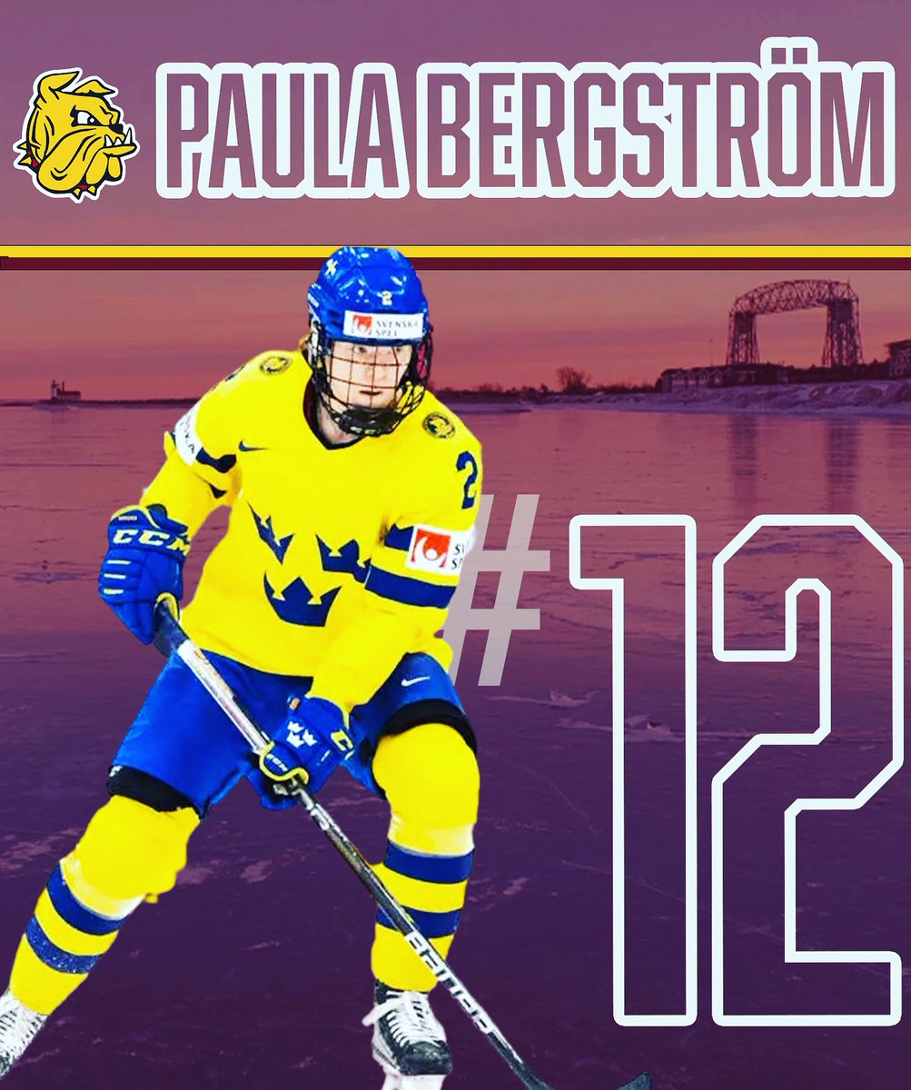 UMDWHockey's tweet photo. Paula Bergström will wear #12 as a Bulldog! https://t.co/Msf0Wj4XMA