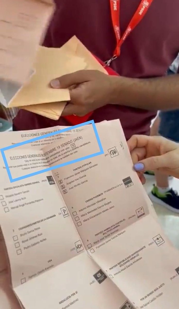 ❌ NO ES COMO SE HA CONTADO‼️

🗣️Resulta que las papeletas que esta mañana alarmaban a todos en las urnas del colegio de Los Villares ERAN NEGATIVAS PARA EL PARTIDO POPULAR. Esas papeletas efectivamente tenían marcado el voto para el Partido Popular, PERO SON DEL AÑO 2019.