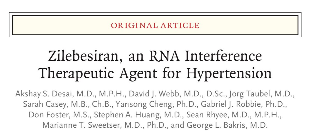 cardiotipss's tweet photo. 📍El futuro   del manejo de la hipertensión arterial? 
🚨 Zibesiran es un agente terapéutico de interferencia de ARN, inhibe la síntesis de angiotensinogeno hepatico 
💉1 inyección cada 6 meses 
✅800mg disminuyó 22 mmhg sistólica y 10mmhg diastólica 
🔬Es un estudio fase 1 habrá que esperar pero sin duda es prometedor
